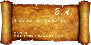 Brüszler Angéla névjegykártya